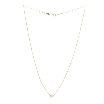 Tiffany 18K Rose Gold Diamond .33ct Elsa Peretti Diamonds by the Yard Pendant Necklace 3 of 5