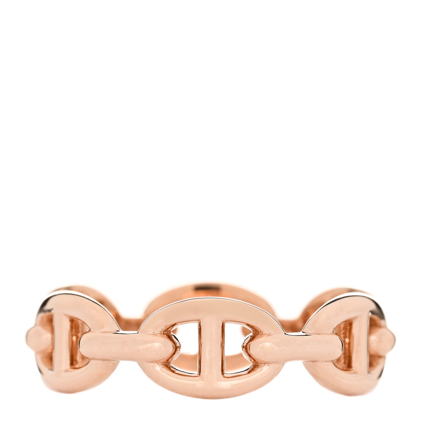 18K Rose Gold PM Chaine D'Ancre Enchainee Ring 54 6.75