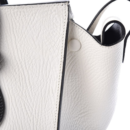 Celine Elephant Calfskin Mini Bi-Color Tie Knot Tote White Black 10 of 16