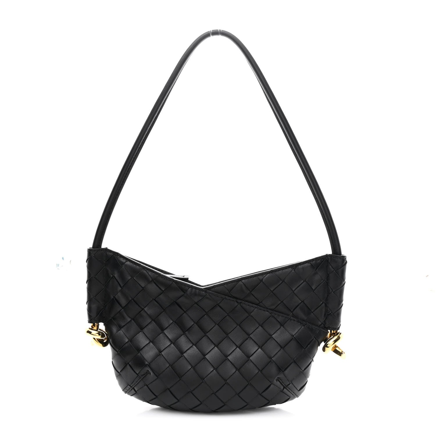 Bottega Veneta Nappa Intrecciato Mini Solstice Shoulder Bag Black 1 of 9