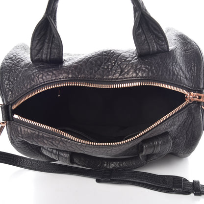 Alexander Wang Pebbled Lambskin Rocco Black Rose Gold Hardware 5 of 10