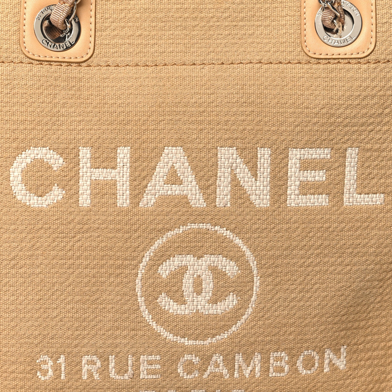 Chanel Mixed Fibers Small Deauville Tote Beige 9 of 11