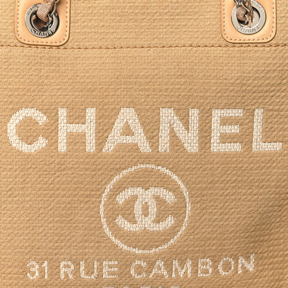 Chanel Mixed Fibers Small Deauville Tote Beige 9 of 11