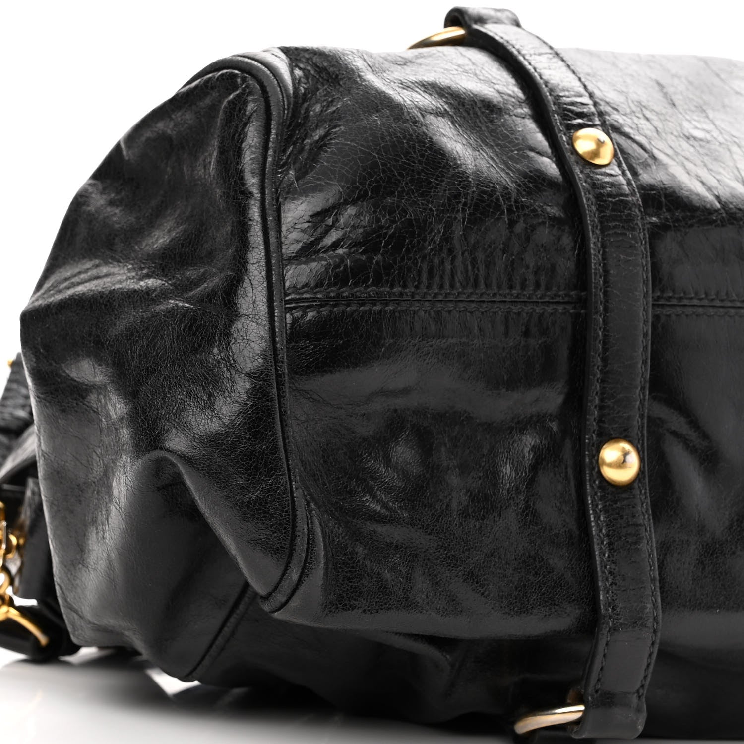 Miu Miu Vitello Lux Bow Tote Black 10 of 15