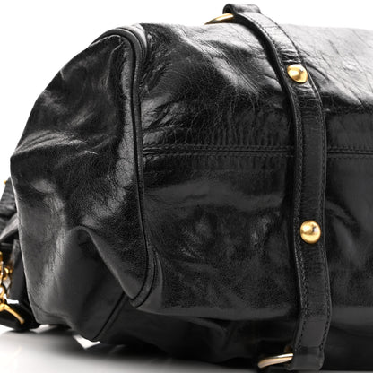 Miu Miu Vitello Lux Bow Tote Black 10 of 15
