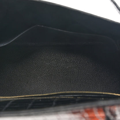 Hermes Shiny Porosus Crocodile Kelly Sellier 28 Black 5 of 10