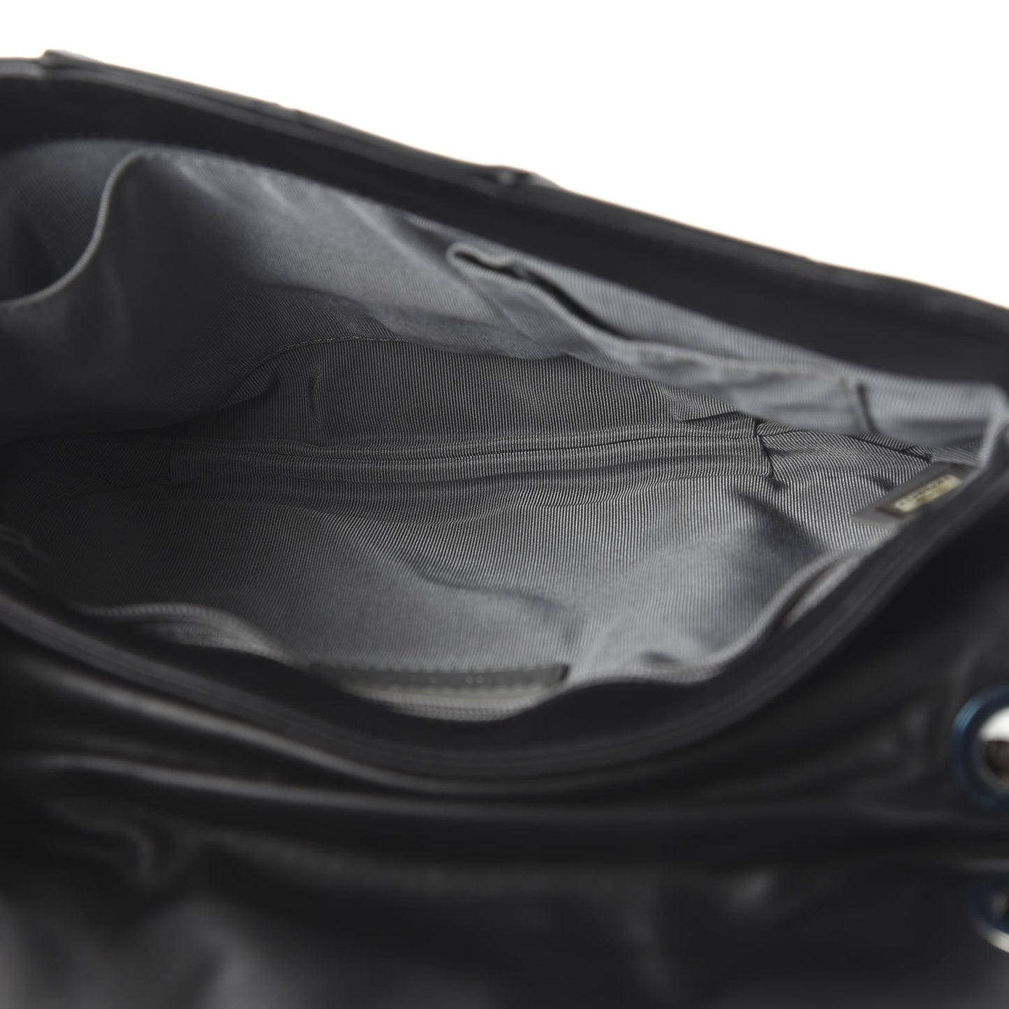 Calfskin Coco Pleats Messenger Flap Black