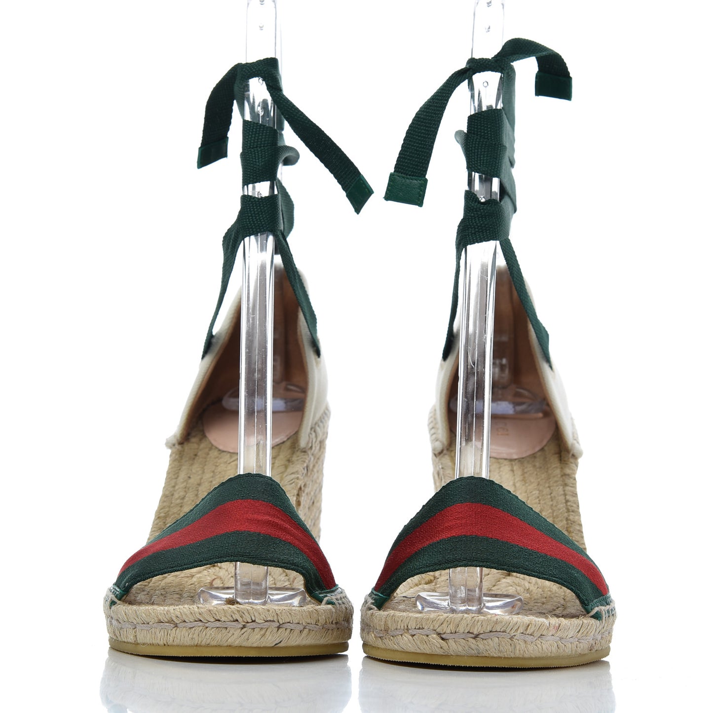 Canvas Malaga Kid Web Ankle Wrap Espadrille Wedge Sandals 40 Green Red Mystic White Emerald