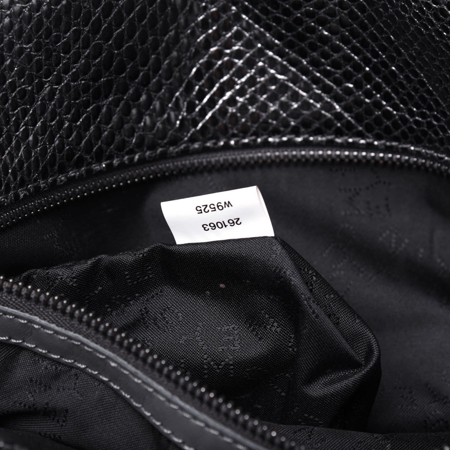 Metallic Snake Print Small Falabella Tote Ruthenium
