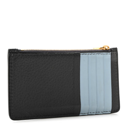 Burberry Grained Calfskin Two Tone Somerset Coin Case Card Holder Charcoal Grey 3 of 12