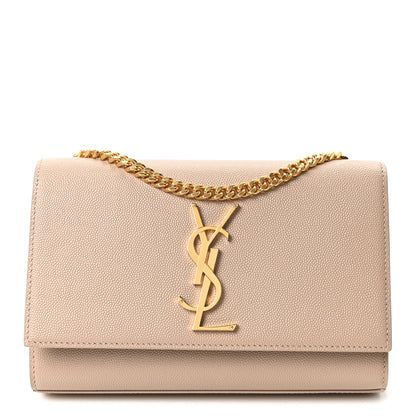 Saint Laurent Grain De Poudre Small Monogram Kate Satchel Dark Beige 1 of 10