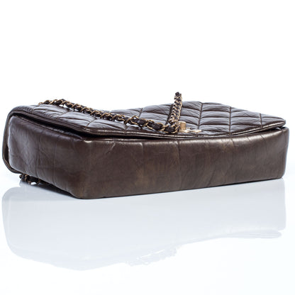 Chanel Quilted Medium Pondichery Flap Marron Fonce 5 of 9