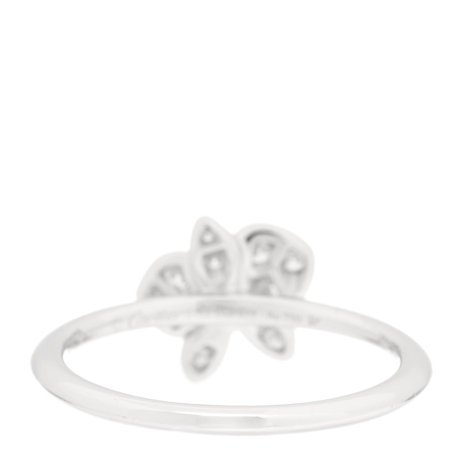 Cartier 18K White Gold Diamond Caresse D'Orchidees Par Cartier Ring 50 5.5 3 of 4