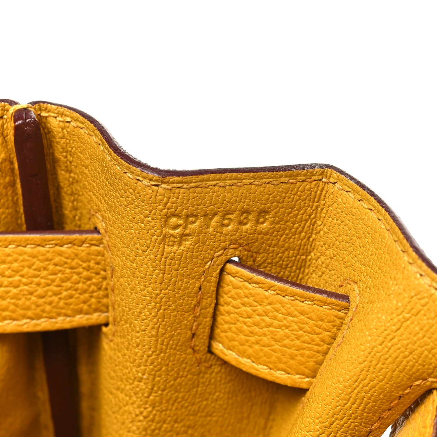 Hermes Togo Kelly Retourne 28 Jaune Ambre 7 of 11