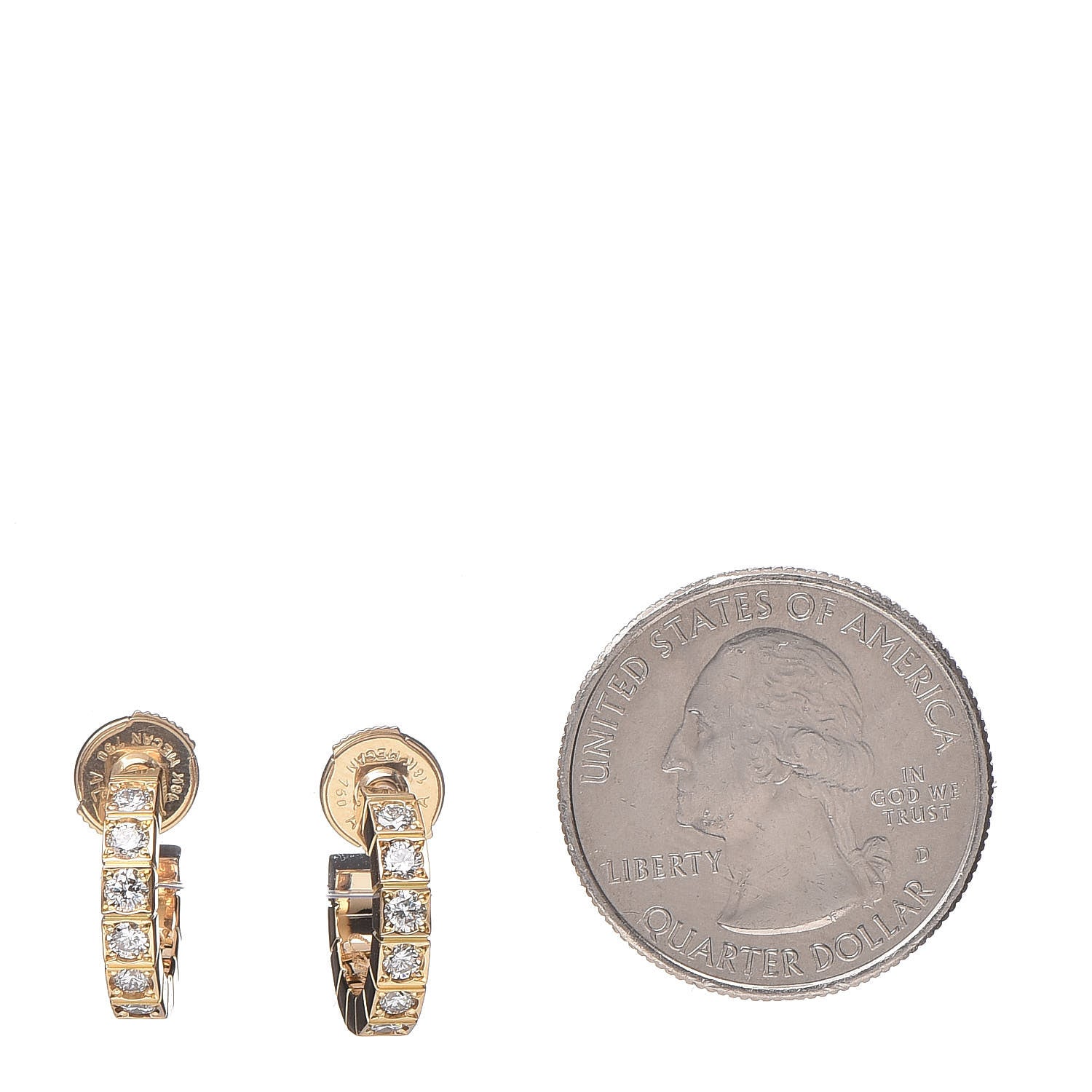 Cartier 18K Yellow Gold Diamond Lanieres Earrings 2 of 5