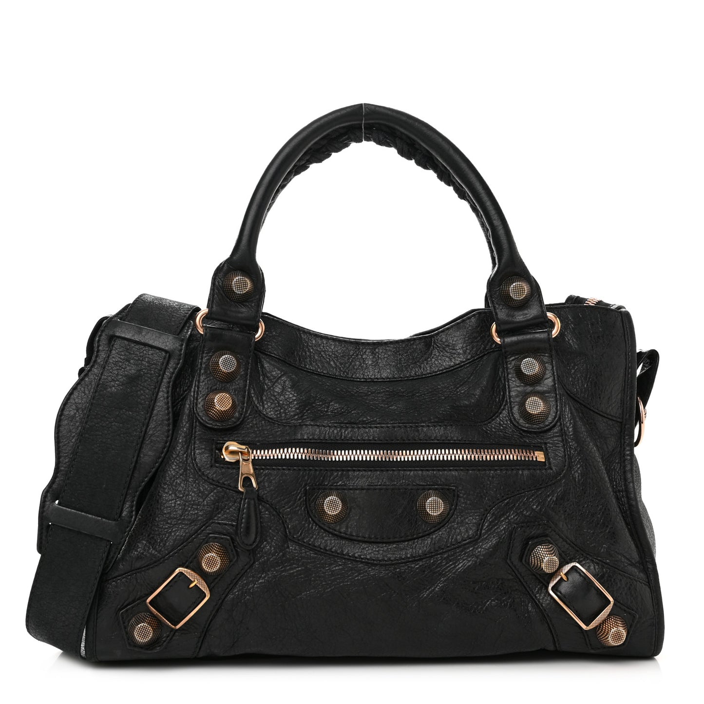Agneau Giant 21 Rose Gold Hardware City Black
