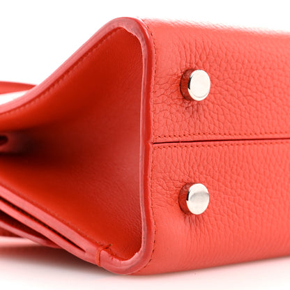 Christian Dior Grained Calfskin Mini Diorever Flap Inferno Red 7 of 10