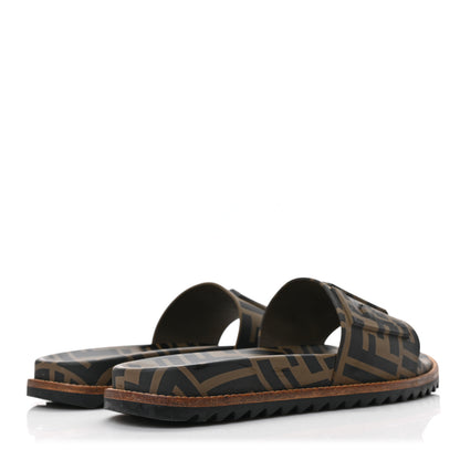 Fendi Rubber FF Vocabulary Logo Slide Sandals 6 Maya Black 4 of 8