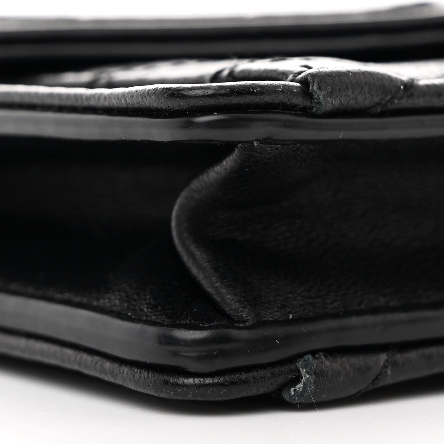 Lambskin Quilted Micro Gaby Bag Black