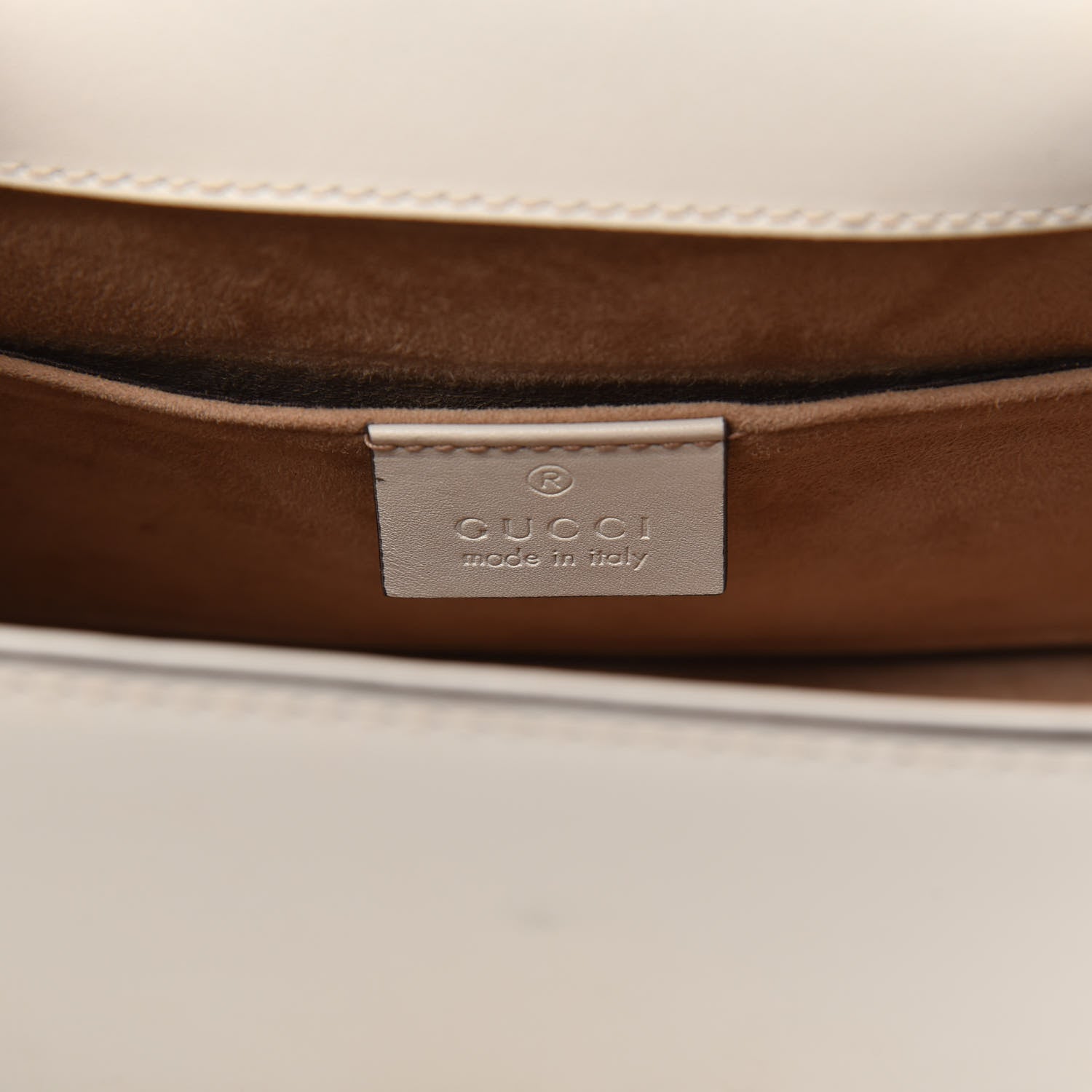 Gucci Calfskin Mini Sylvie Top Handle Bag White 6 of 12