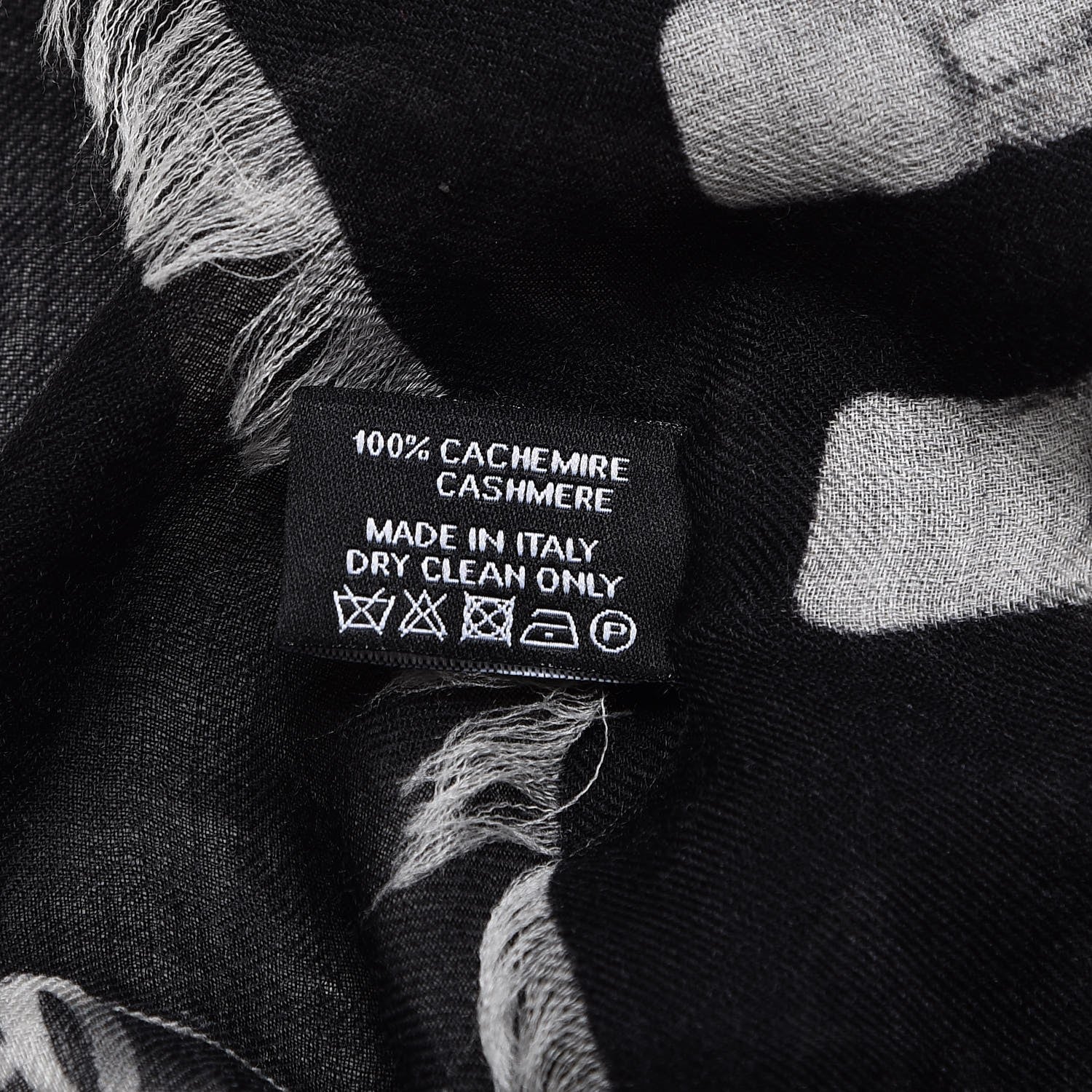 Chanel Cashmere Astronaut CC Scarf Black 7 of 7