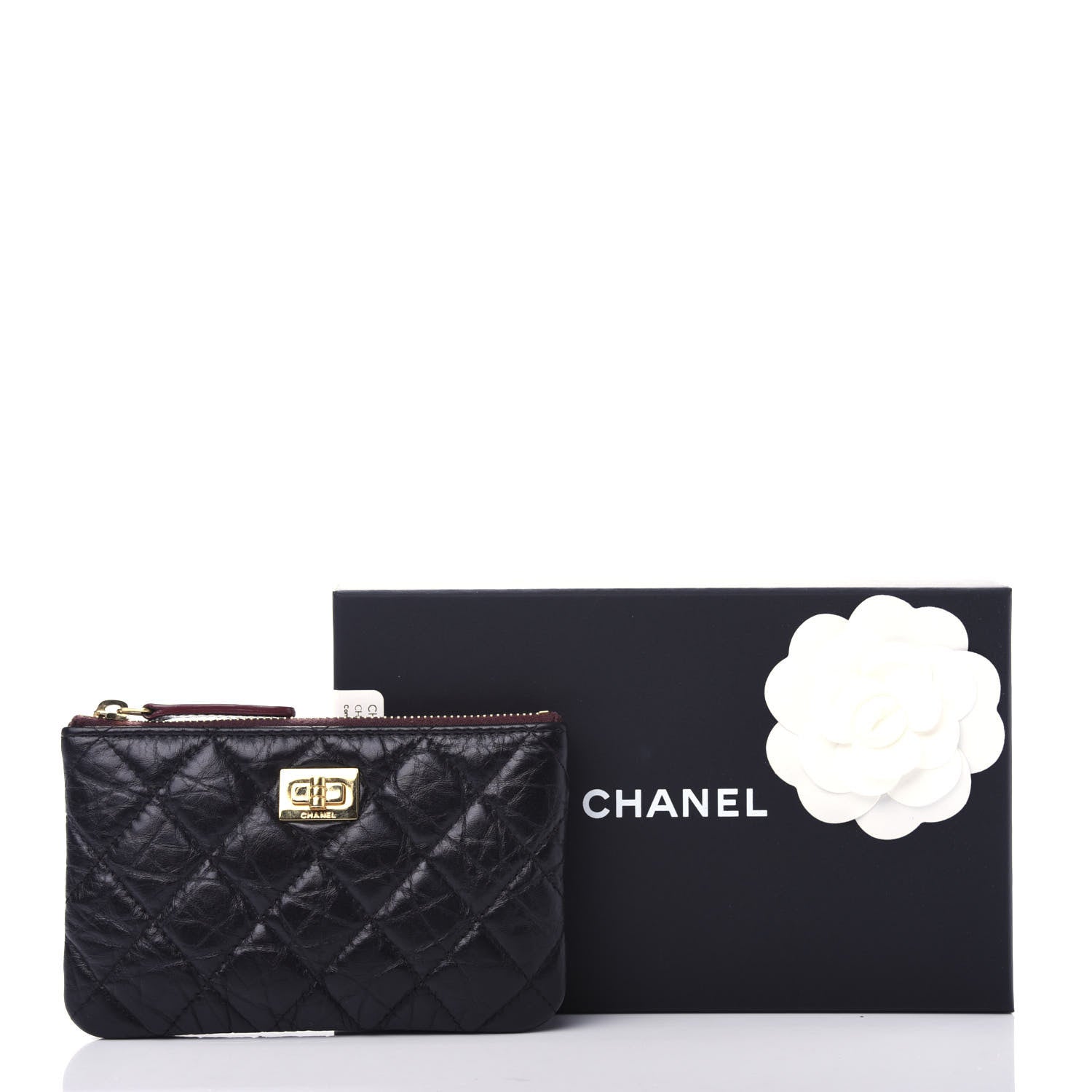 Chanel Aged Calfskin Quilted Small Reissue Cosmetic Case Black 8 of 8