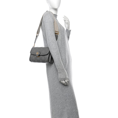 Gucci Calfskin GG Matelasse Small Flap Shoulder Bag Dusty Grey Natural 2 of 14