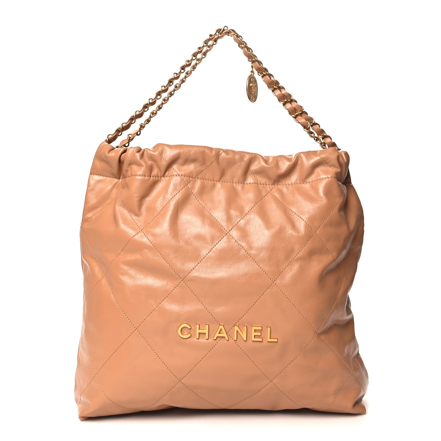 Chanel Shiny Calfskin Quilted Chanel 22 Beige 1 of 11
