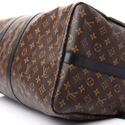 Louis Vuitton Monogram Macassar Keepall Bandouliere 55 6 of 9