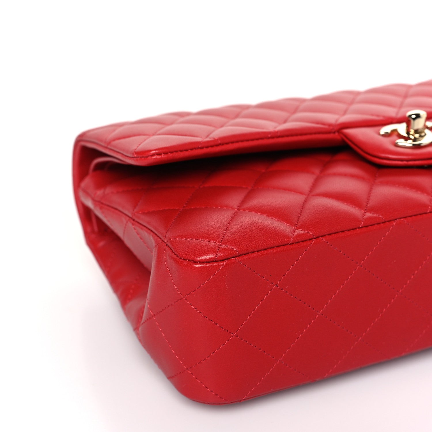 Chanel Lambskin Quilted Medium Double Flap Red 8 of 9