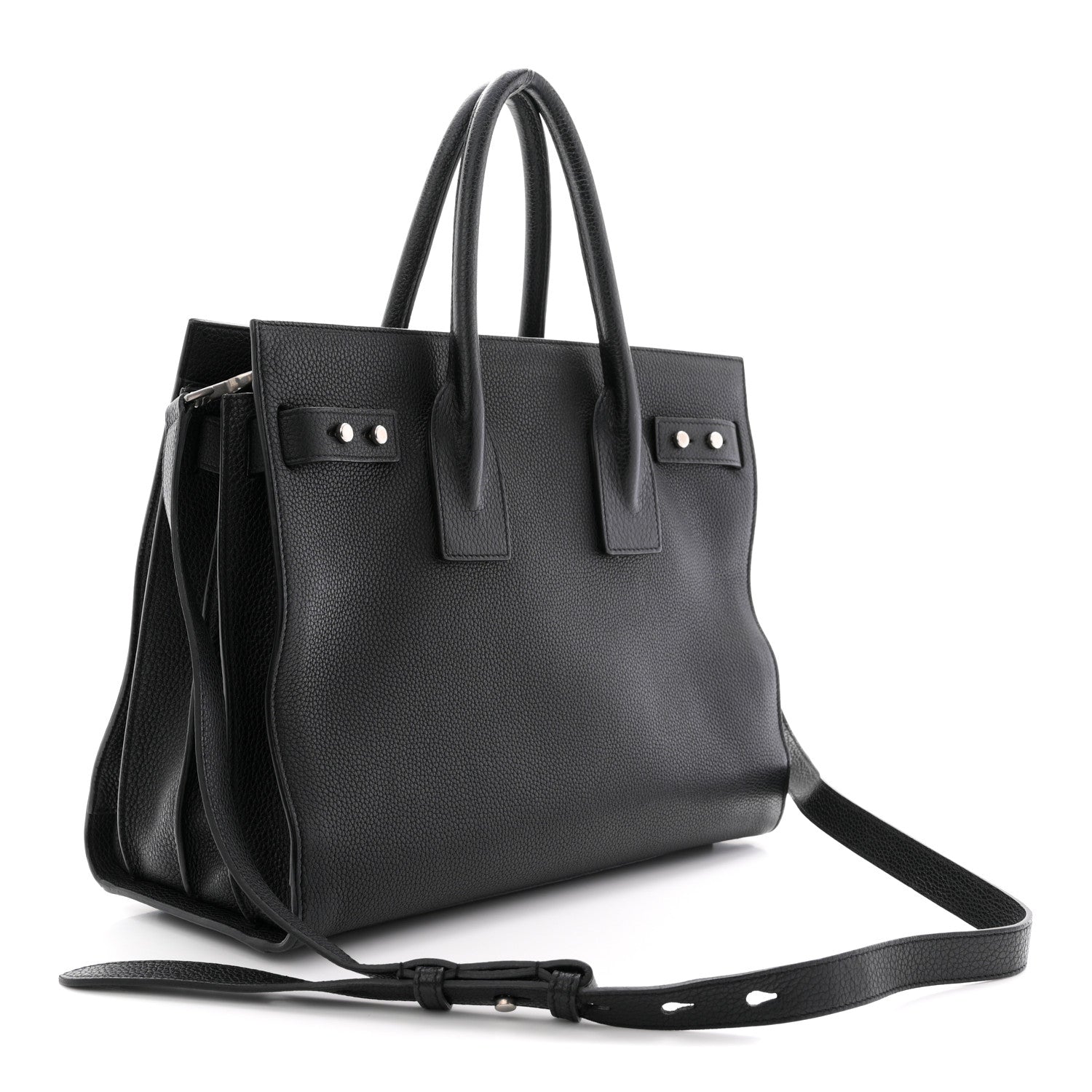 Saint Laurent Grained Calfskin Small Supple Sac De Jour Black 3 of 13