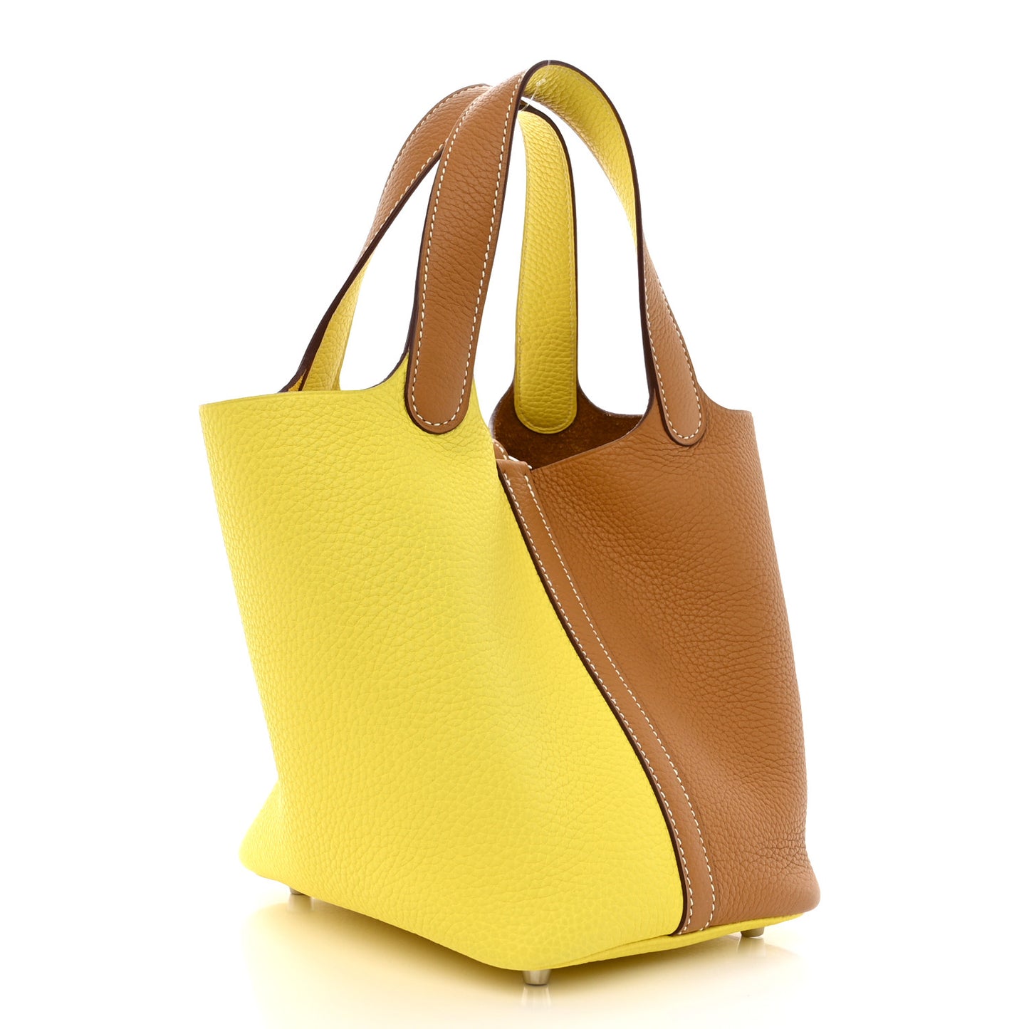 Taurillon Clemence Casaque Picotin Lock 18 PM Lime Sesame