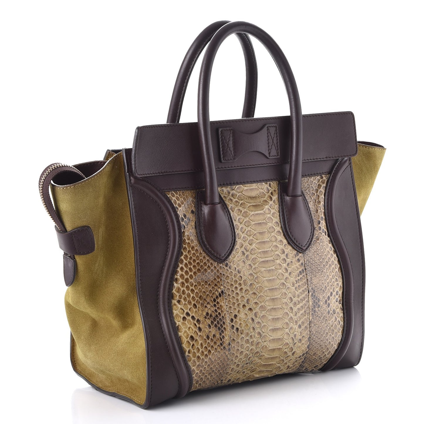 Python Smooth Calfskin Mini Luggage Natural