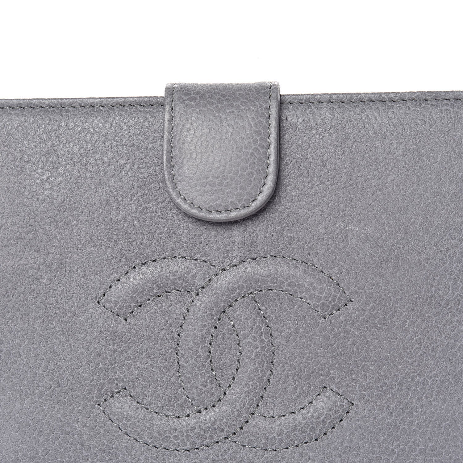 Chanel Caviar Timeless CC French Wallet Grey 11 of 13