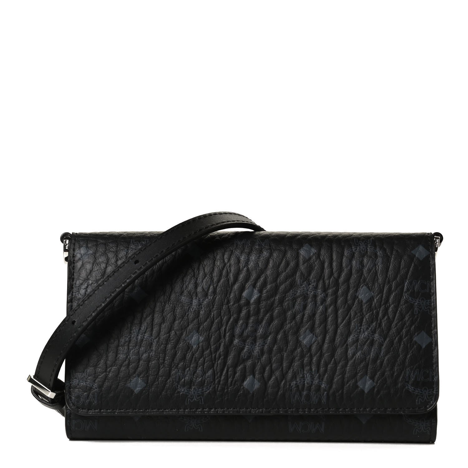 MCM Visetos Chain Wallet Crossbody Black 1 of 13