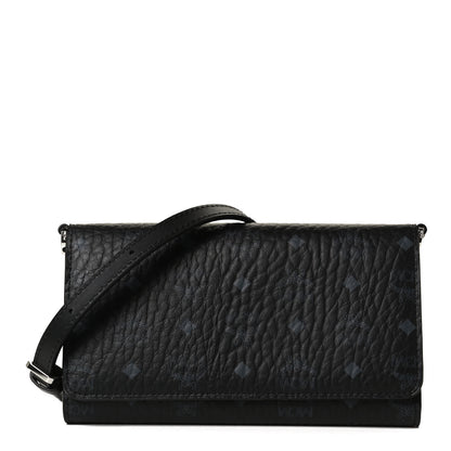 MCM Visetos Chain Wallet Crossbody Black 1 of 13