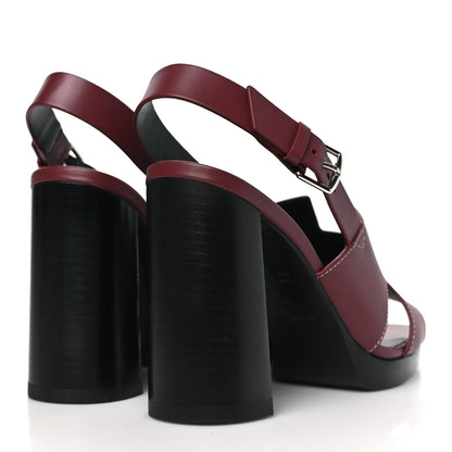 Hermes Calfskin Eris 90 Sandals 39 Rouge H 4 of 9