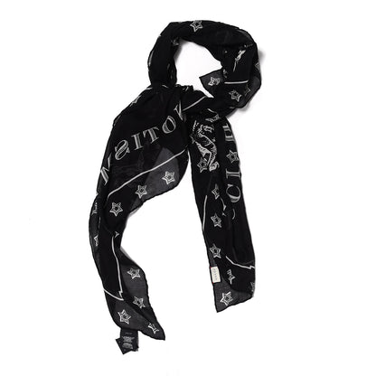 Gucci Cotton Dragon Print Square Scarf Black 5 of 5