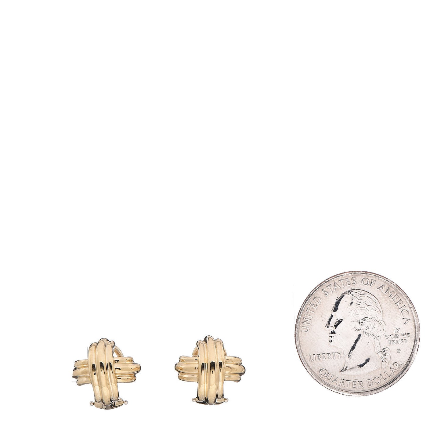 18K Yellow Gold Signature X Earrings
