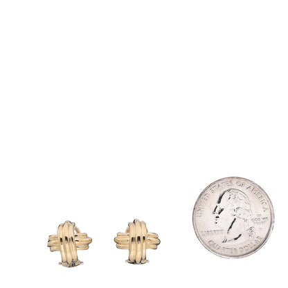 Tiffany 18K Yellow Gold Signature X Earrings 2 of 4
