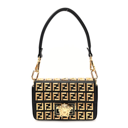 Fendi X VERSACE Calfskin Fendace FF Baguette Black 1 of 10