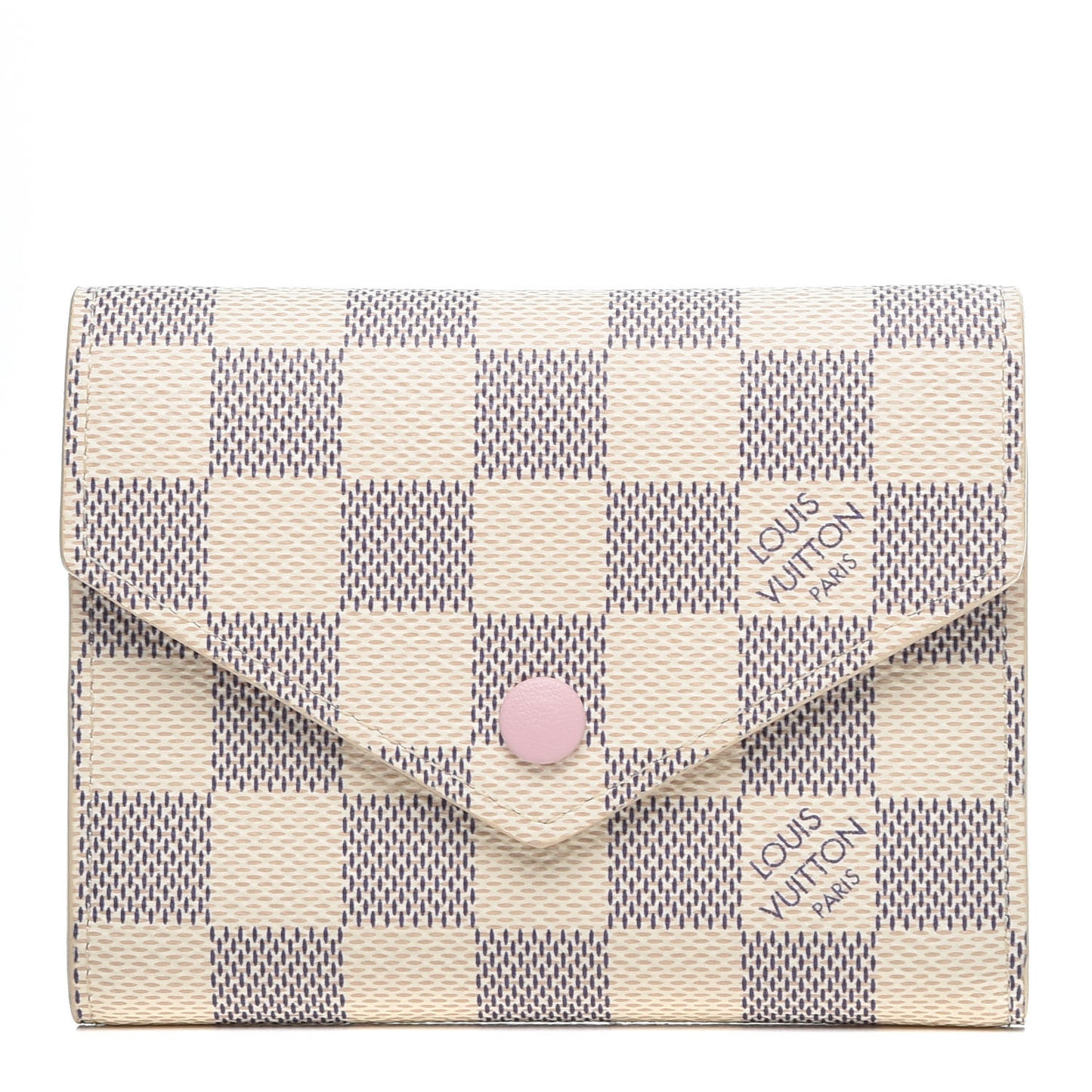Damier Azur Victorine Wallet Rose Ballerine