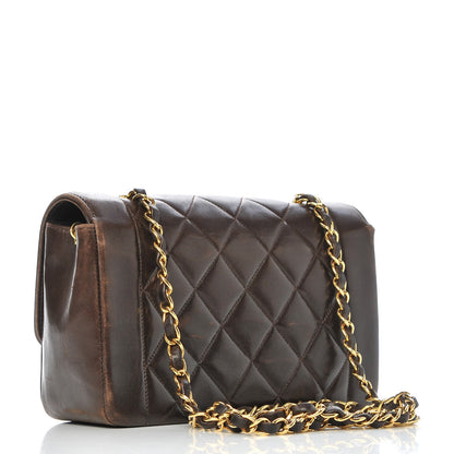 Chanel Lambskin Quilted Small Single Flap Brown 3 of 17