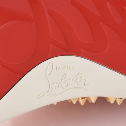 Christian Louboutin Suede Louis Spikes Flat Sneakers 40 Cameo Rose Gold 6 of 10