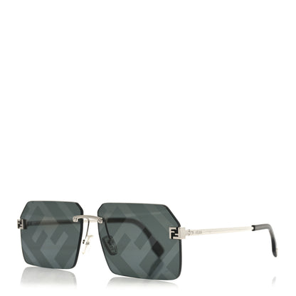 Fendi Metal Sky Rectangular Sunglasses FE40043U Black 1 of 7