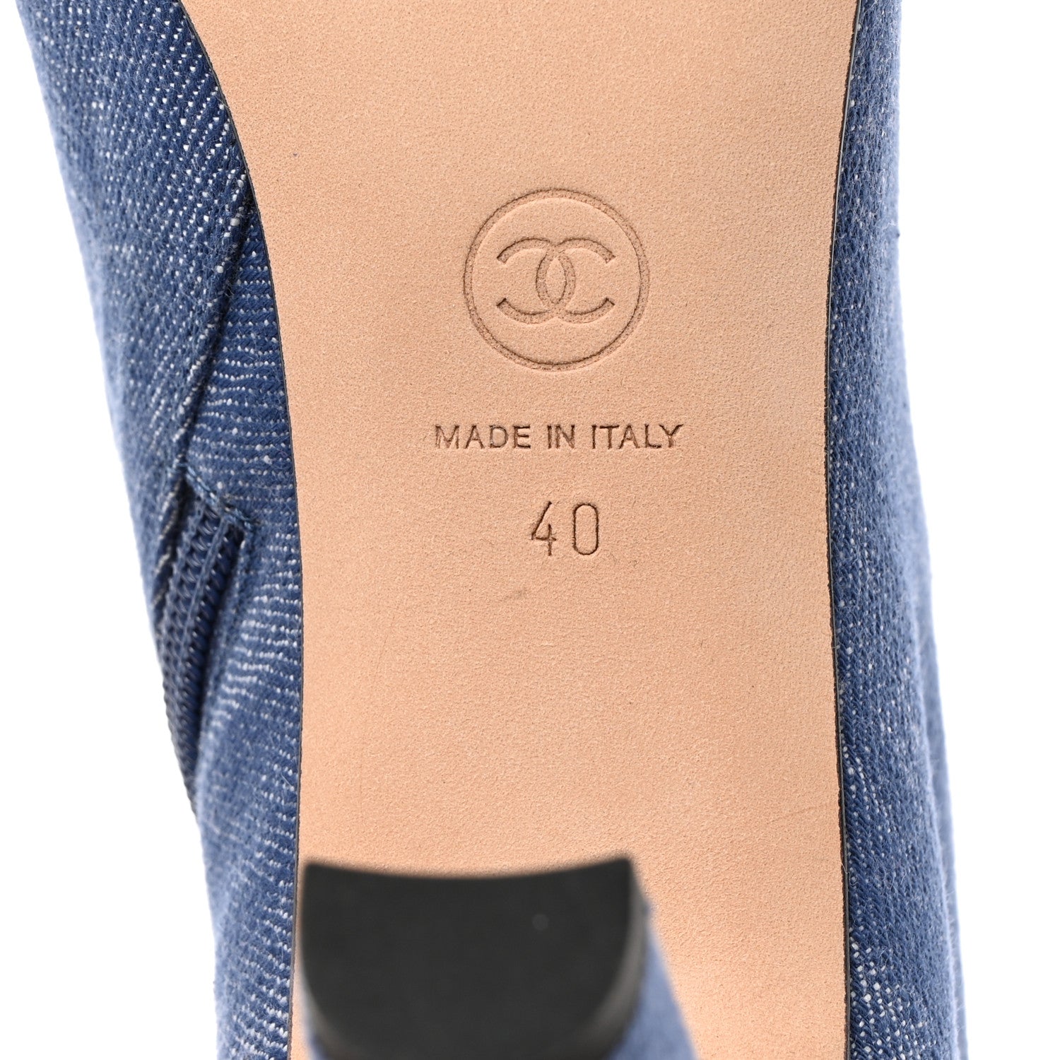 Chanel Denim Grosgrain Cap Toe Short Boots 40 Blue 7 of 9