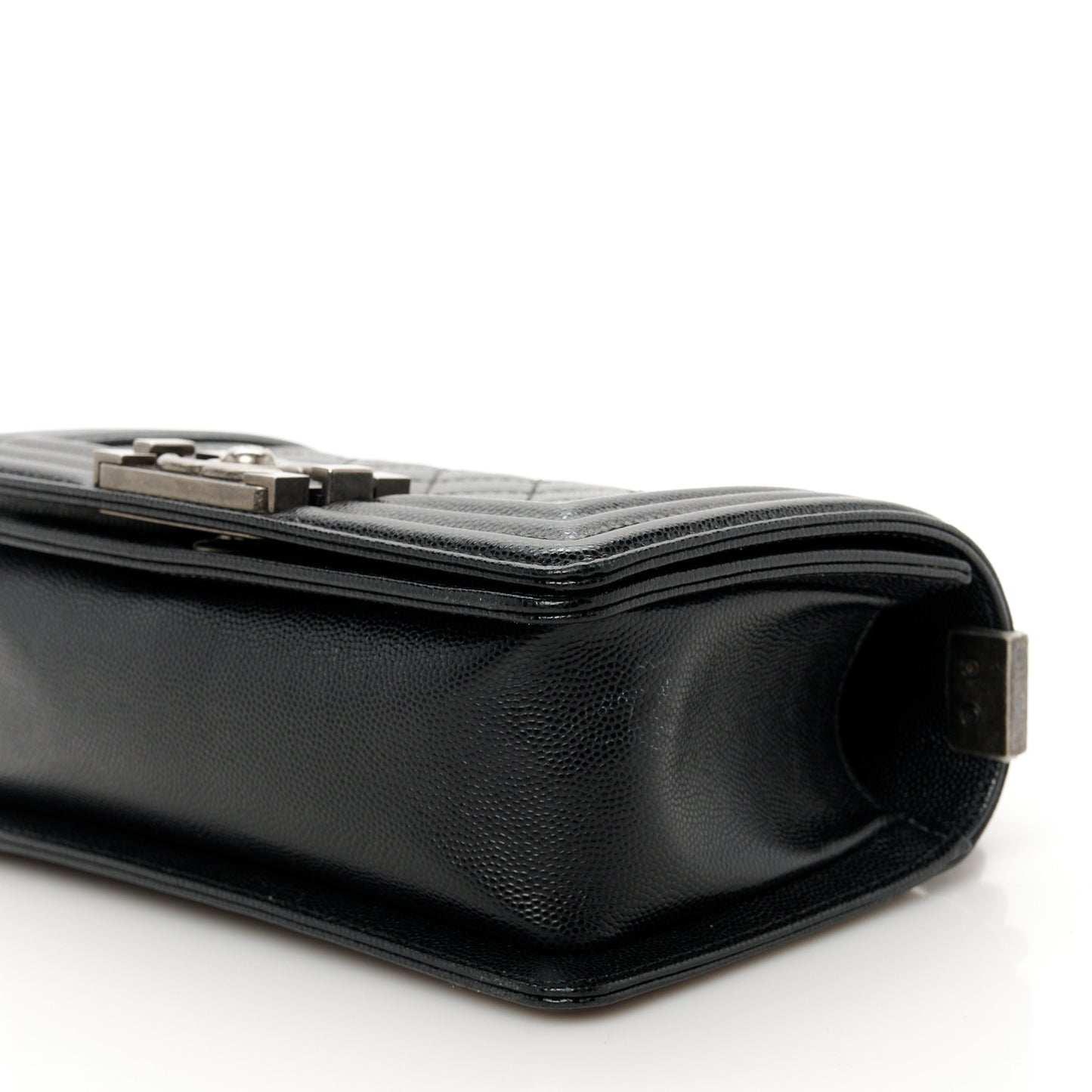 Caviar Quilted Small Boy Flap Black