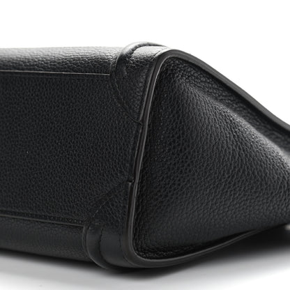 Celine Drummed Calfskin Nano Luggage Black 9 of 11