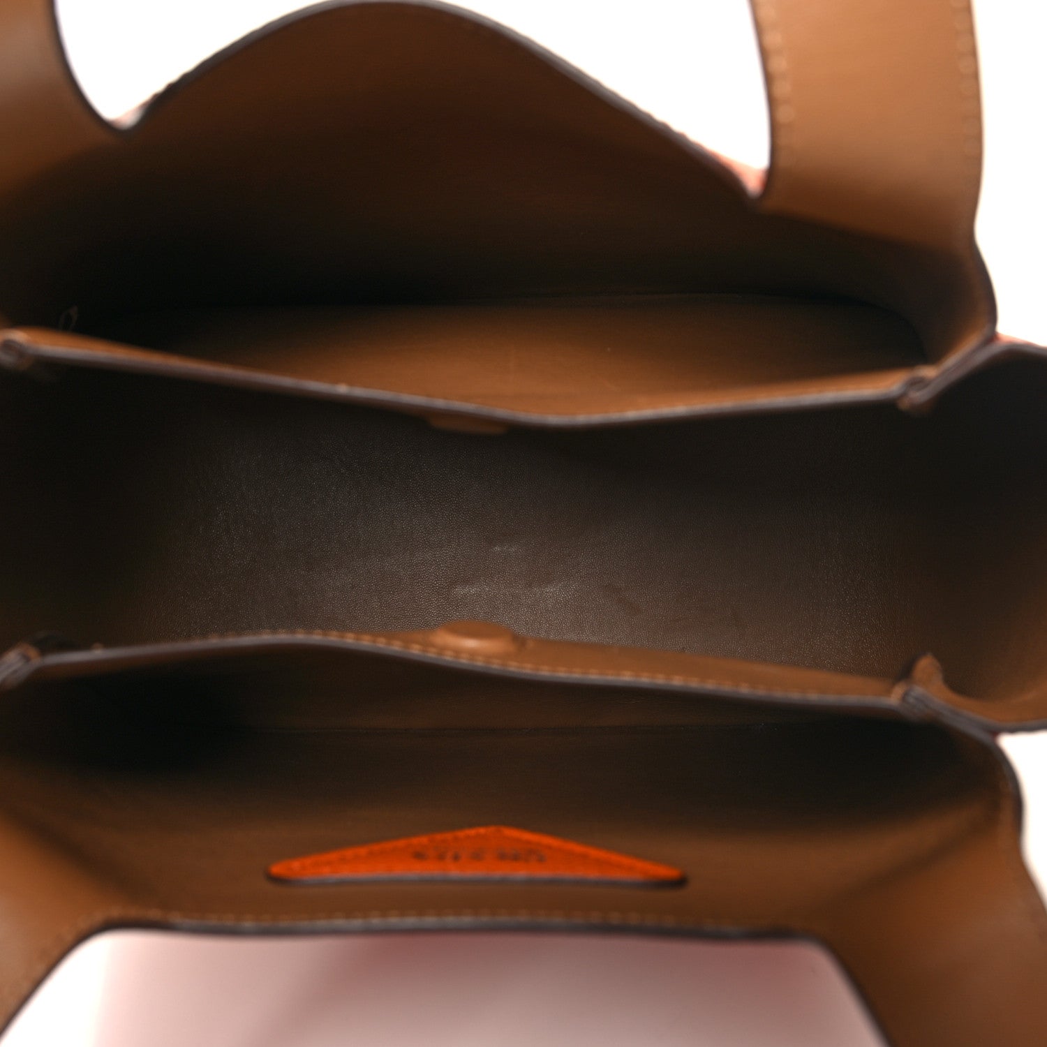 Prada Vitello Daino Soft Medium Dynamique Tote Papaya Caramello 5 of 9