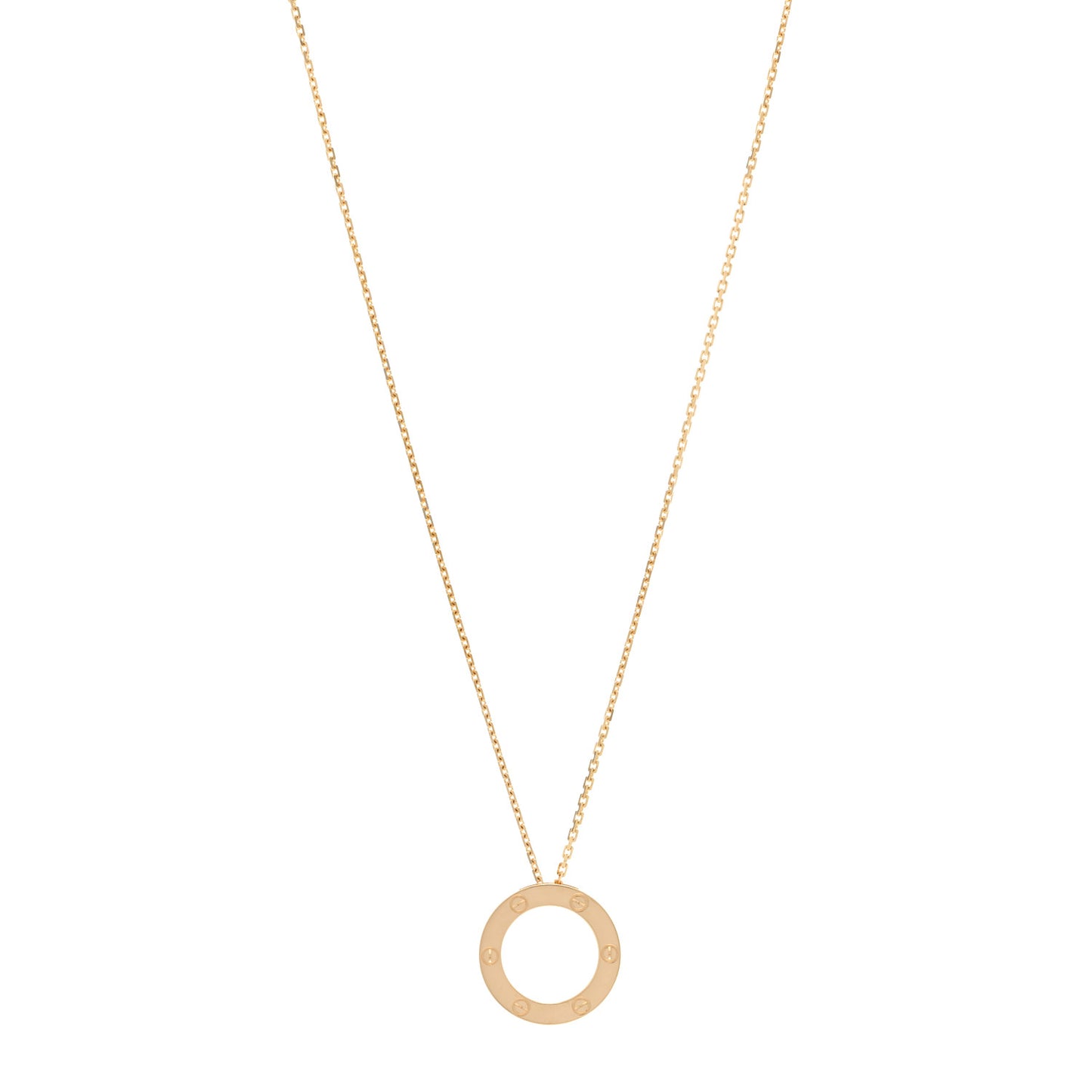 18K Yellow Gold LOVE Pendant Necklace